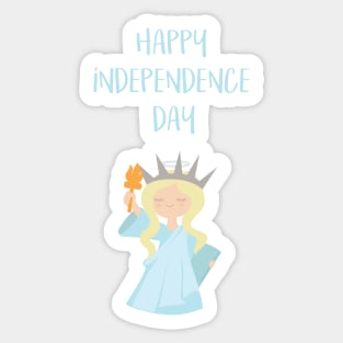 Happy Independence Day - Statue of Liberty Sticker